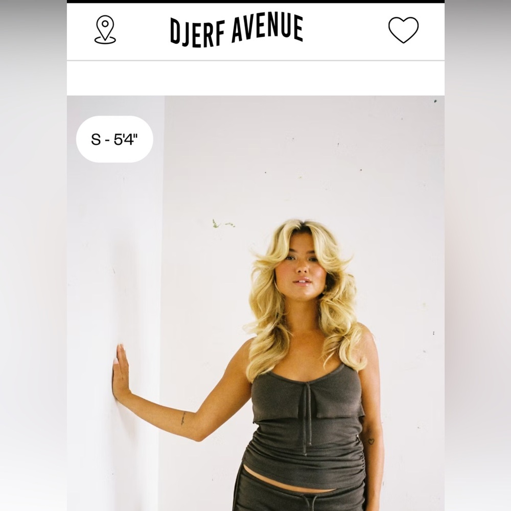 Morena Tank Top brown with adjustable strap. Size small